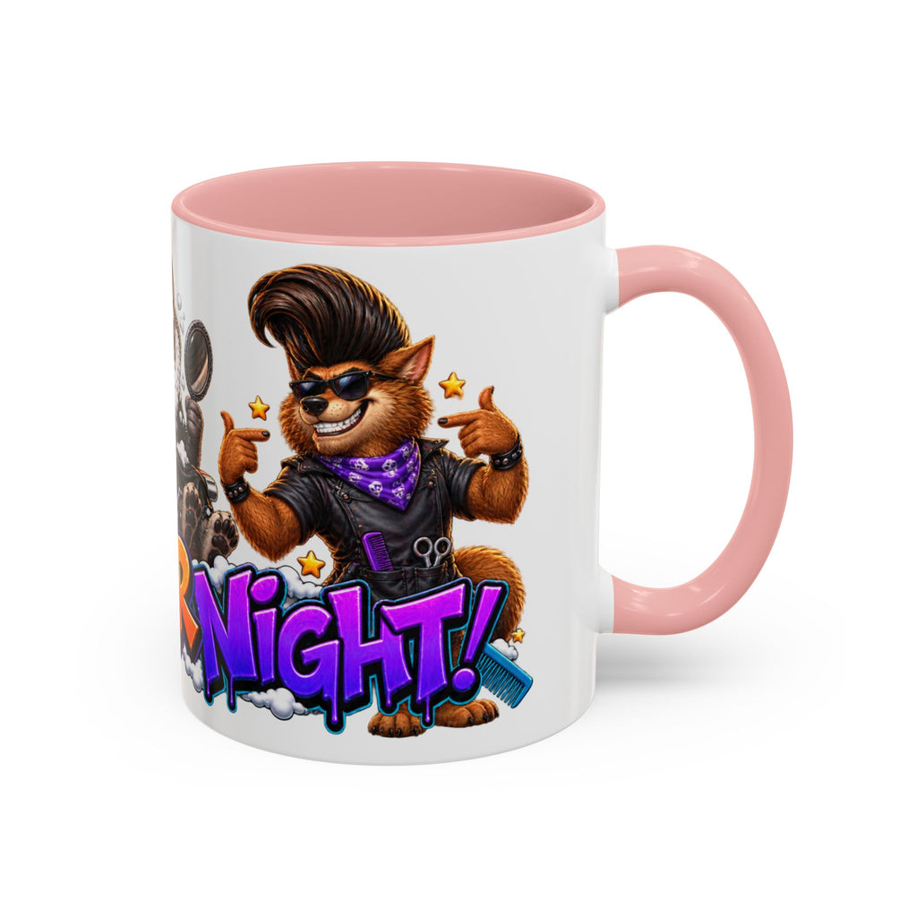 Bad Hair Night Funny Werewolf Barber Halloween White Mug