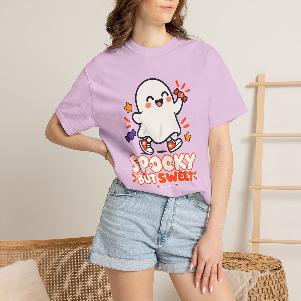 Spooky but Sweet Ghost T-Shirt | Cute Halloween Graphic Tee