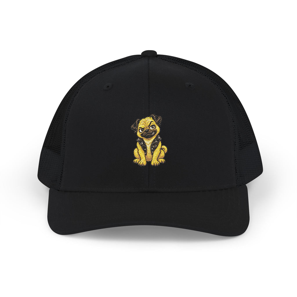 Ninja the Pug - Bad Dogs Crew Embroidered Trucker Cap
