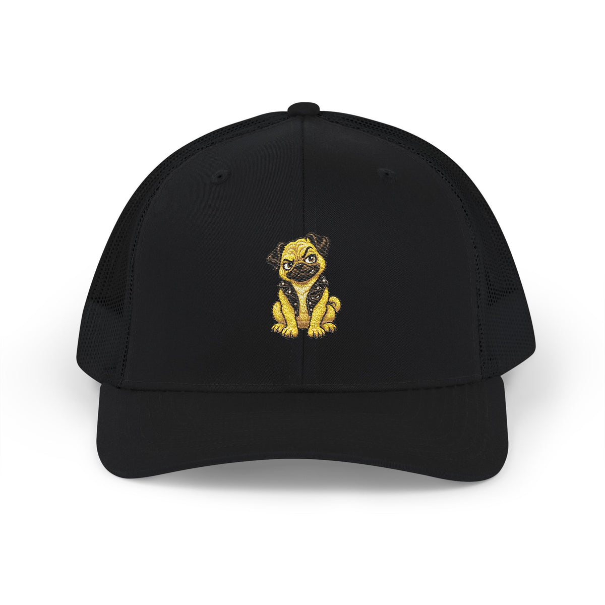 Ninja the Pug - Bad Dogs Crew Embroidered Trucker Cap