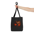 Spider Web Tote Bag — Creepy Red-Eyed Spider Halloween Grocery Tote