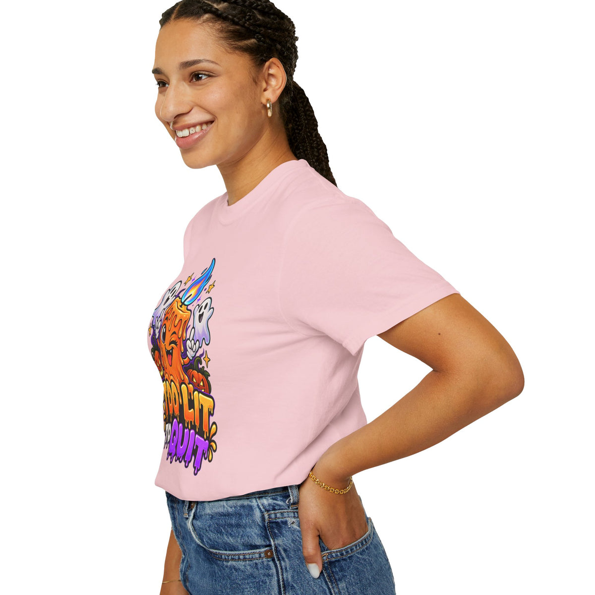 Too Lit to Quit – Funny Halloween Candle T-Shirt