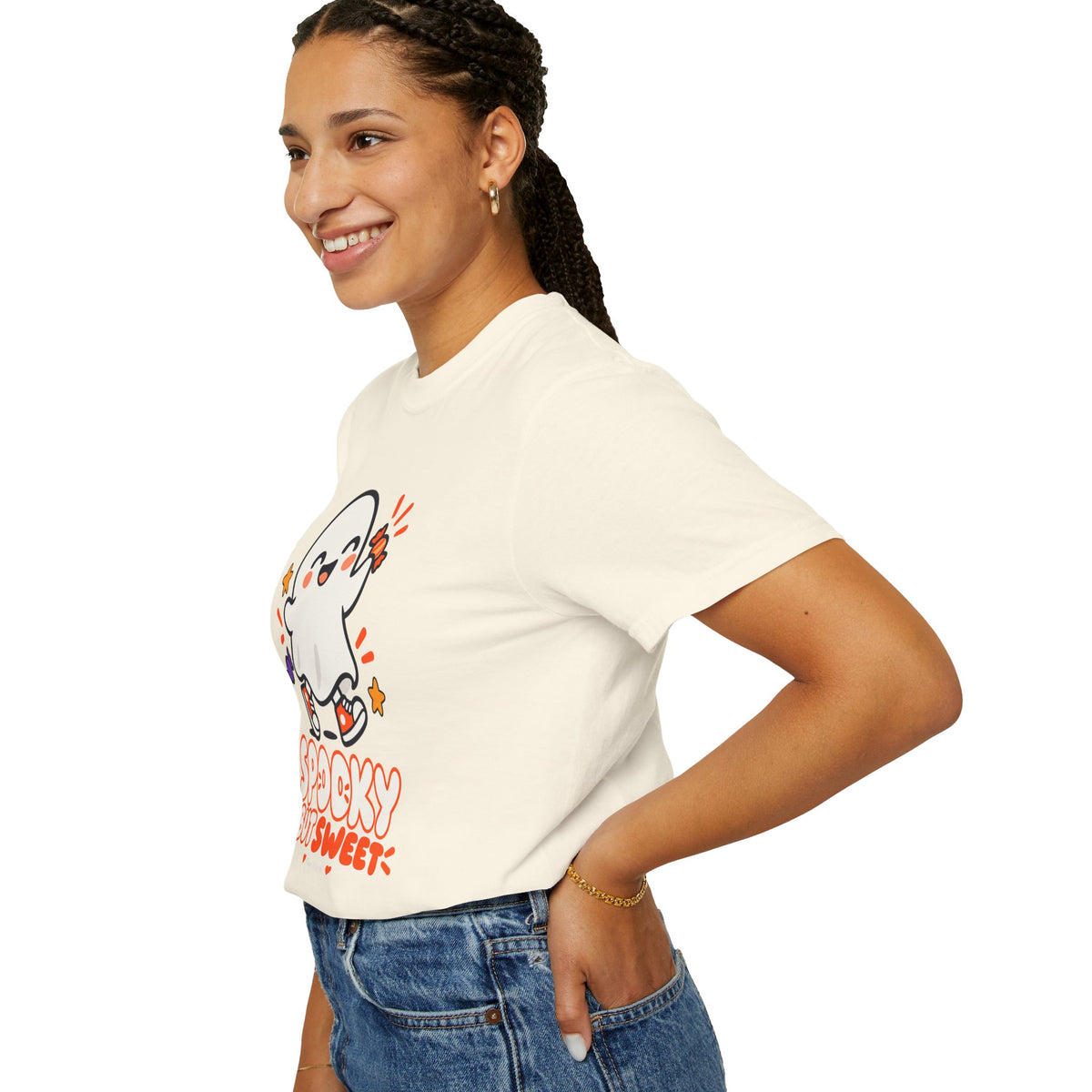 Spooky but Sweet Ghost T-Shirt | Cute Halloween Graphic Tee
