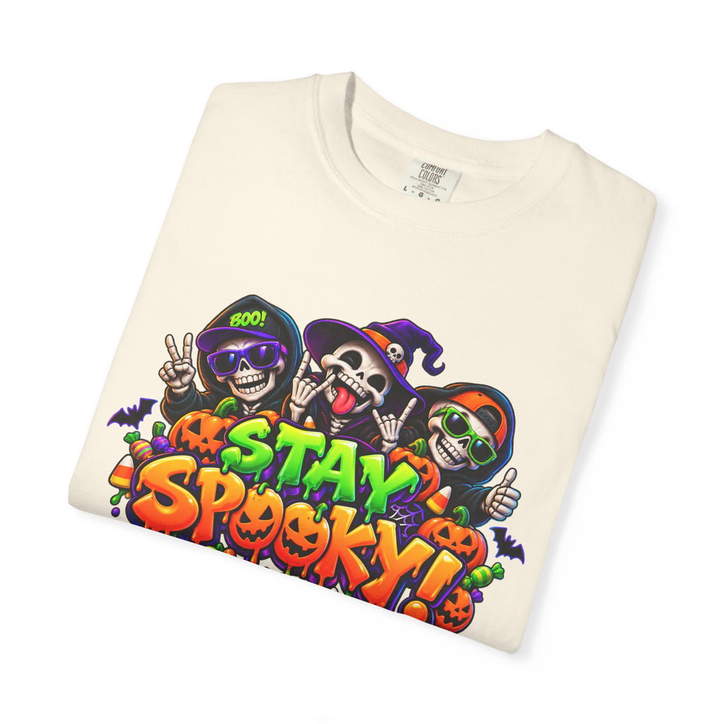 Stay Spooky Halloween T-Shirt – Funny Skeleton Crew Colorful Graphic Tee