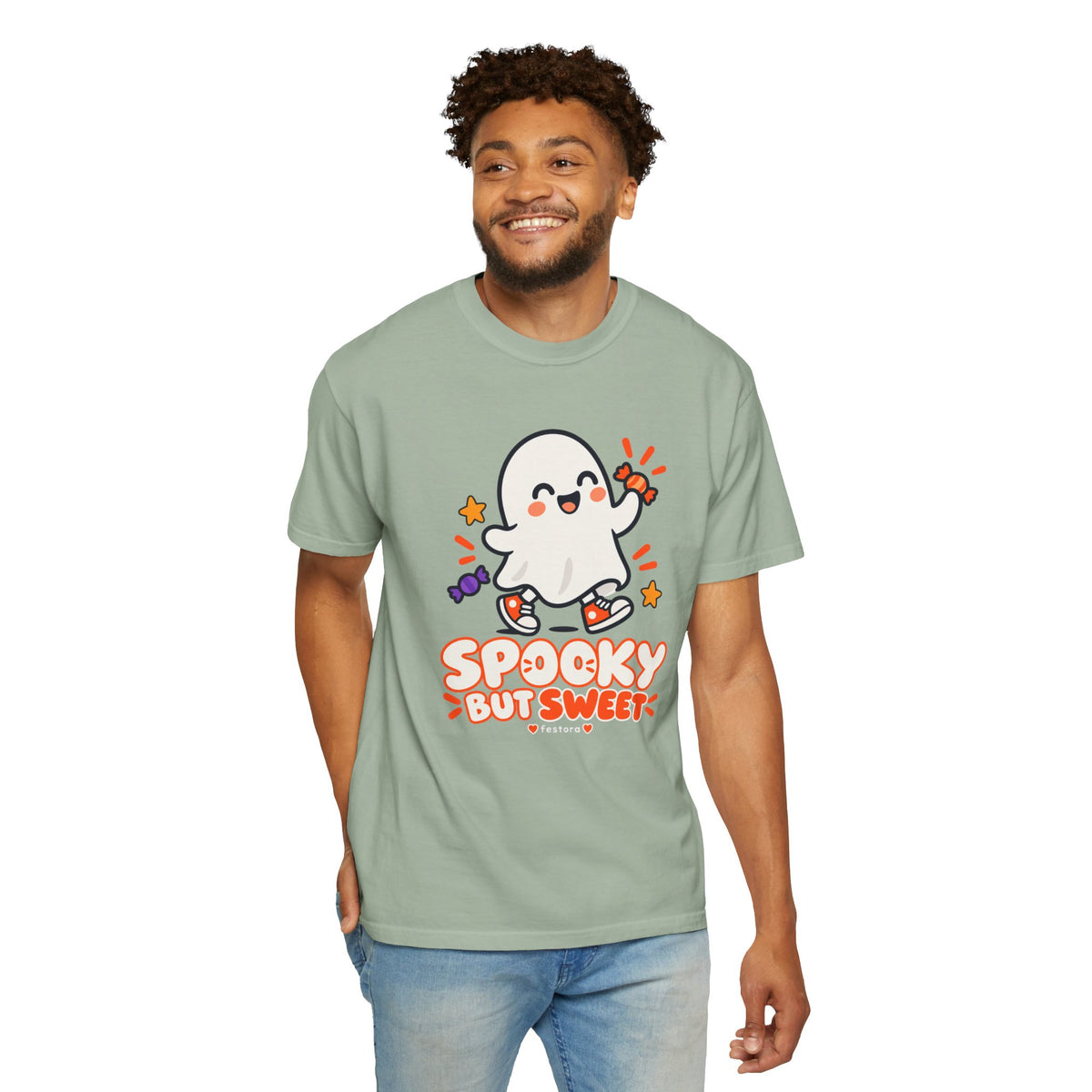 Spooky but Sweet Ghost T-Shirt | Cute Halloween Graphic Tee