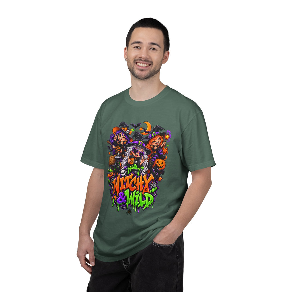 Witchy & Wild – Halloween Witch Crew Graphic T-Shirt