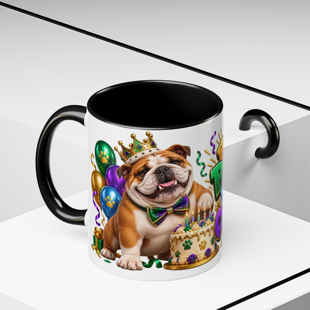 Built to Party English Bulldog Birthday White Mug