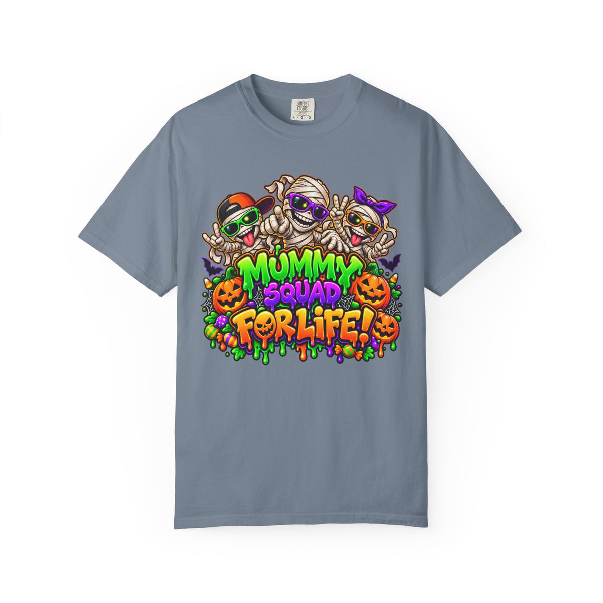Mummy Squad For Life Halloween T-Shirt – Funny Colorful Mummy Graphic Tee