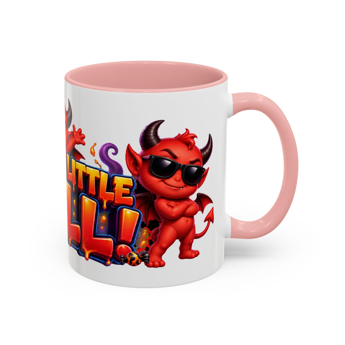 Raise a Little Hell Cute Devils Halloween White Mug