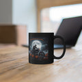 Halloween Biker Mug — 'Dead Tired But Still Riding' Black Coffee Cup