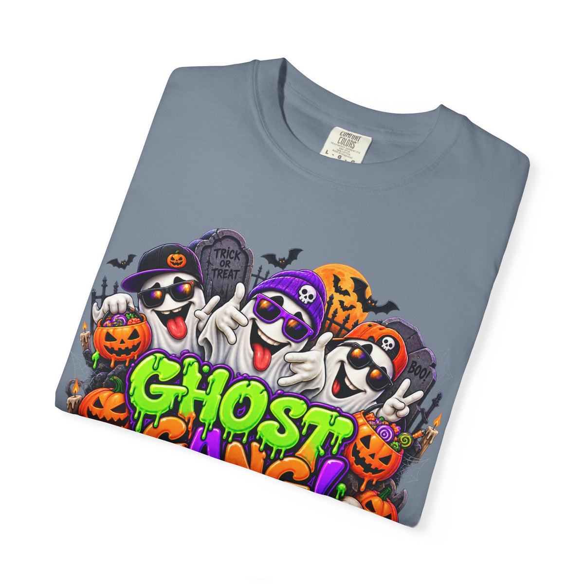 Ghost Gang Halloween T-Shirt – Funny Colorful Ghost Graphic Tee