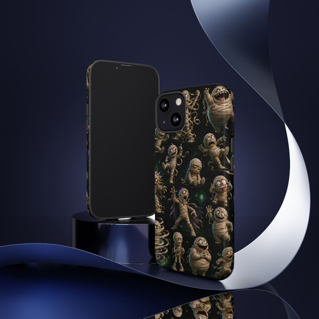 Mummy Pattern Tough Phone Case — Cute Spooky Horror iPhone Cover