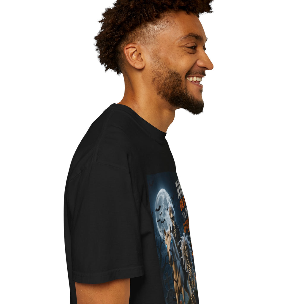 Ride or Die 'Til the Afterlife T-Shirt — Halloween Skeleton Biker Graphic Tee