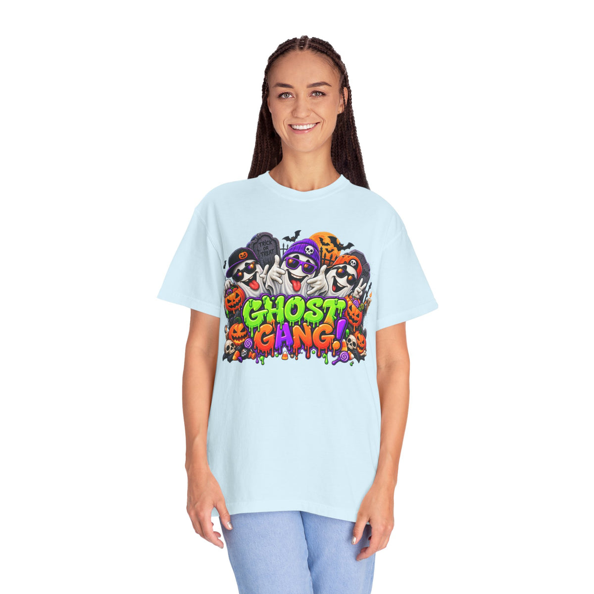 Ghost Gang Halloween T-Shirt – Funny Colorful Ghost Graphic Tee