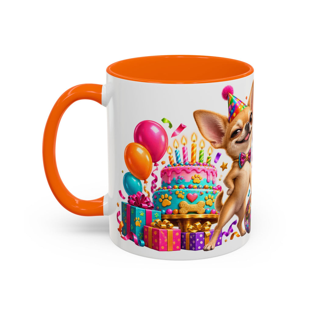 Small Dog Big Birthday Energy Chihuahua White Mug
