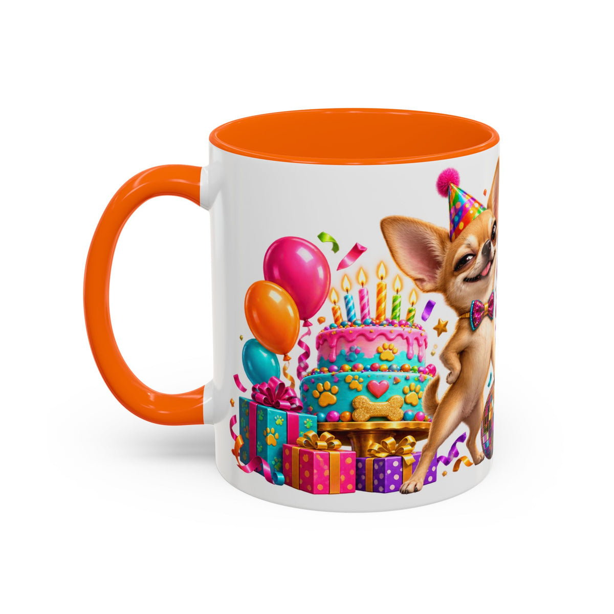 Small Dog Big Birthday Energy Chihuahua White Mug