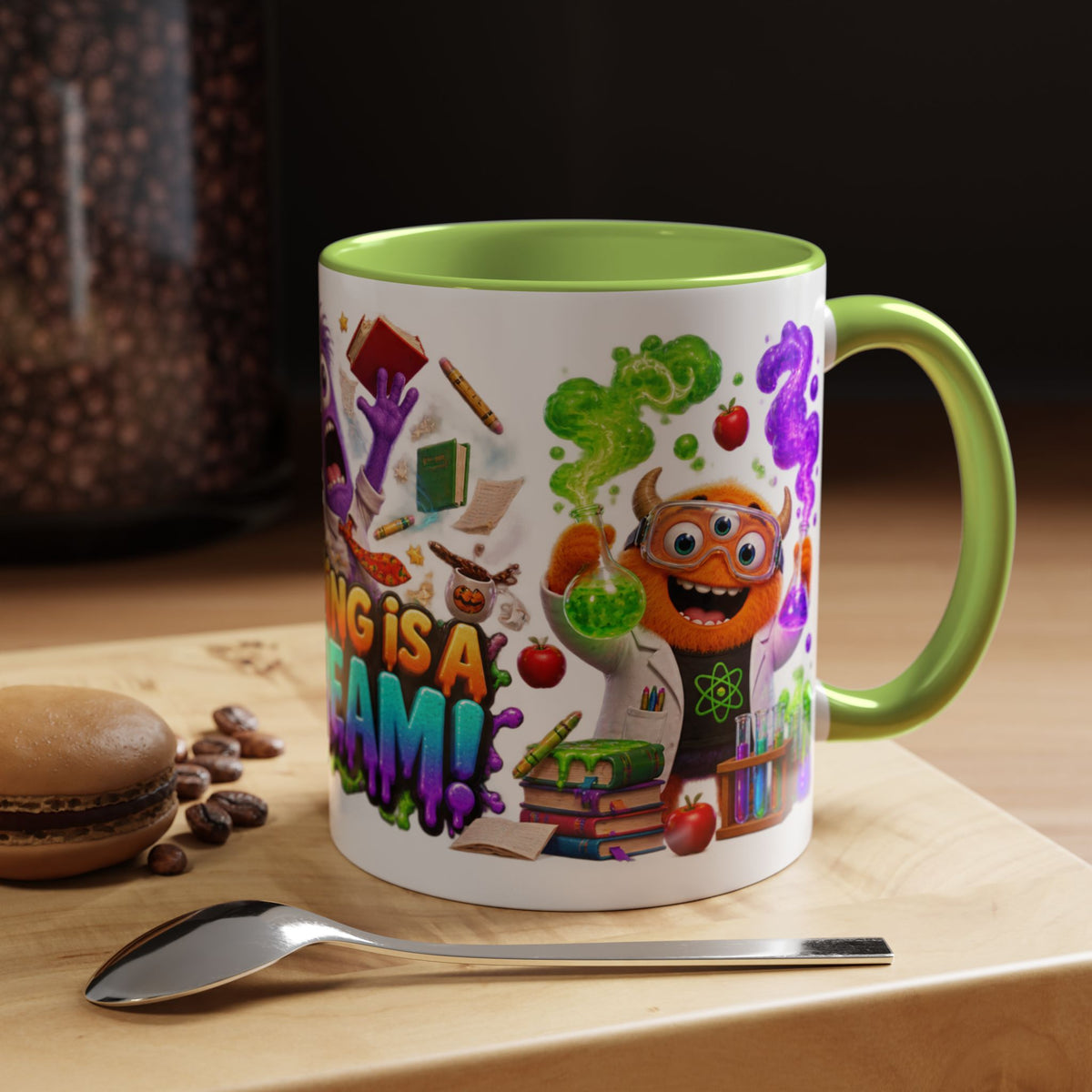 Teaching Is a Scream Monster Teacher Halloween White Mug