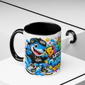 BIRTHDAY? LET’S MAKE WAVES! White Ceramic Mug – Funny Shark Birthday Coffee Cup – Original FestoraShop Design