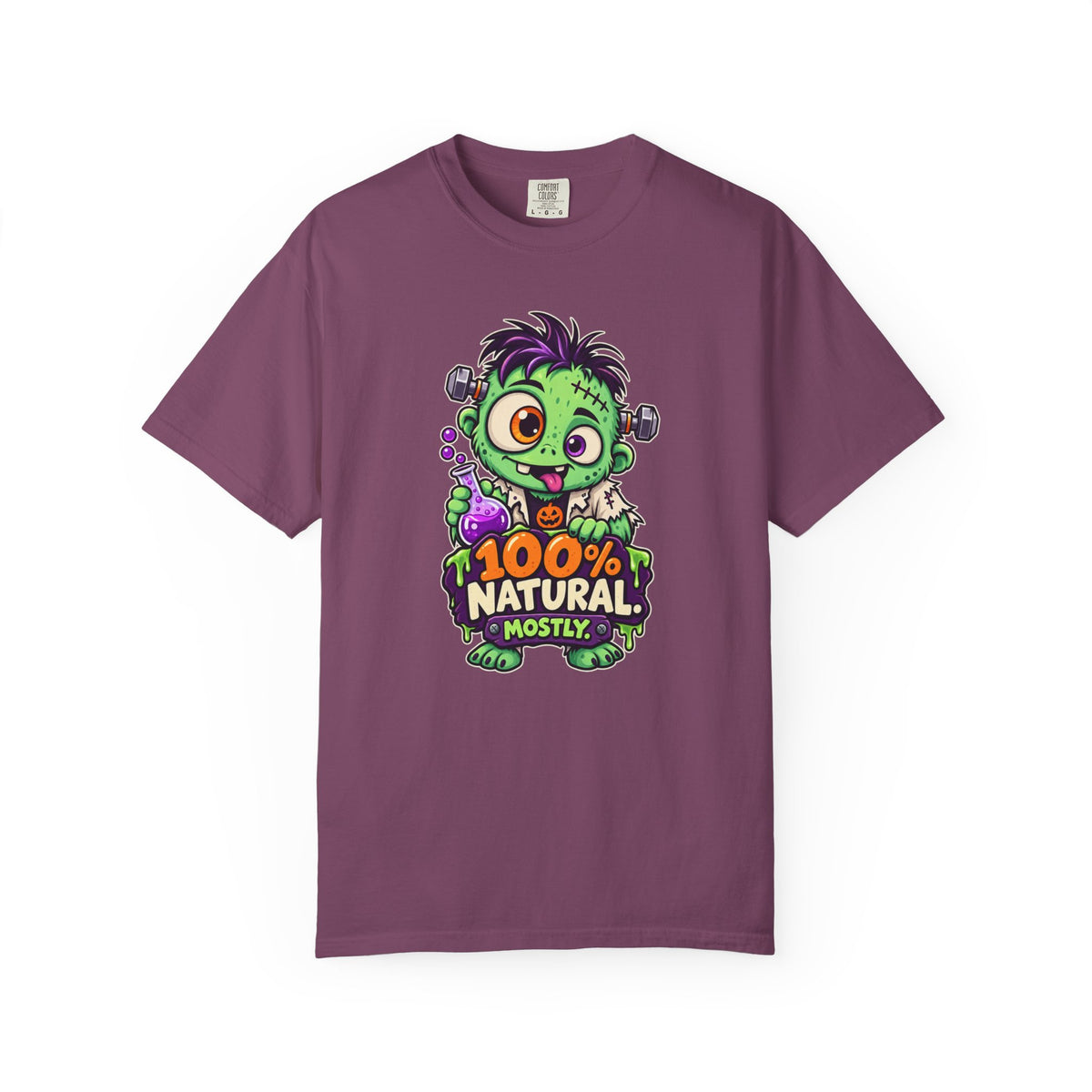 100% Natural. Mostly. – Cute Halloween Lab Monster T-Shirt