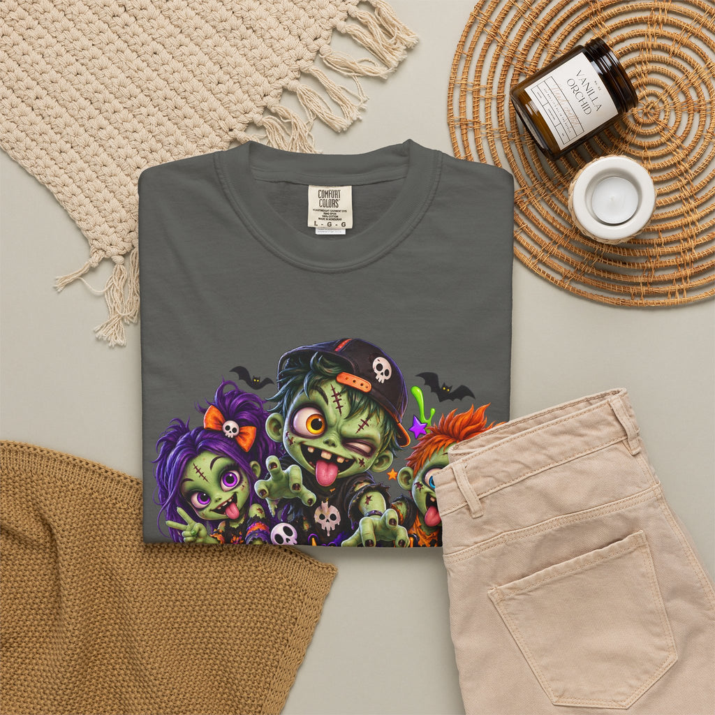 Zombie Party On! – Halloween Zombie Crew Graphic T-Shirt