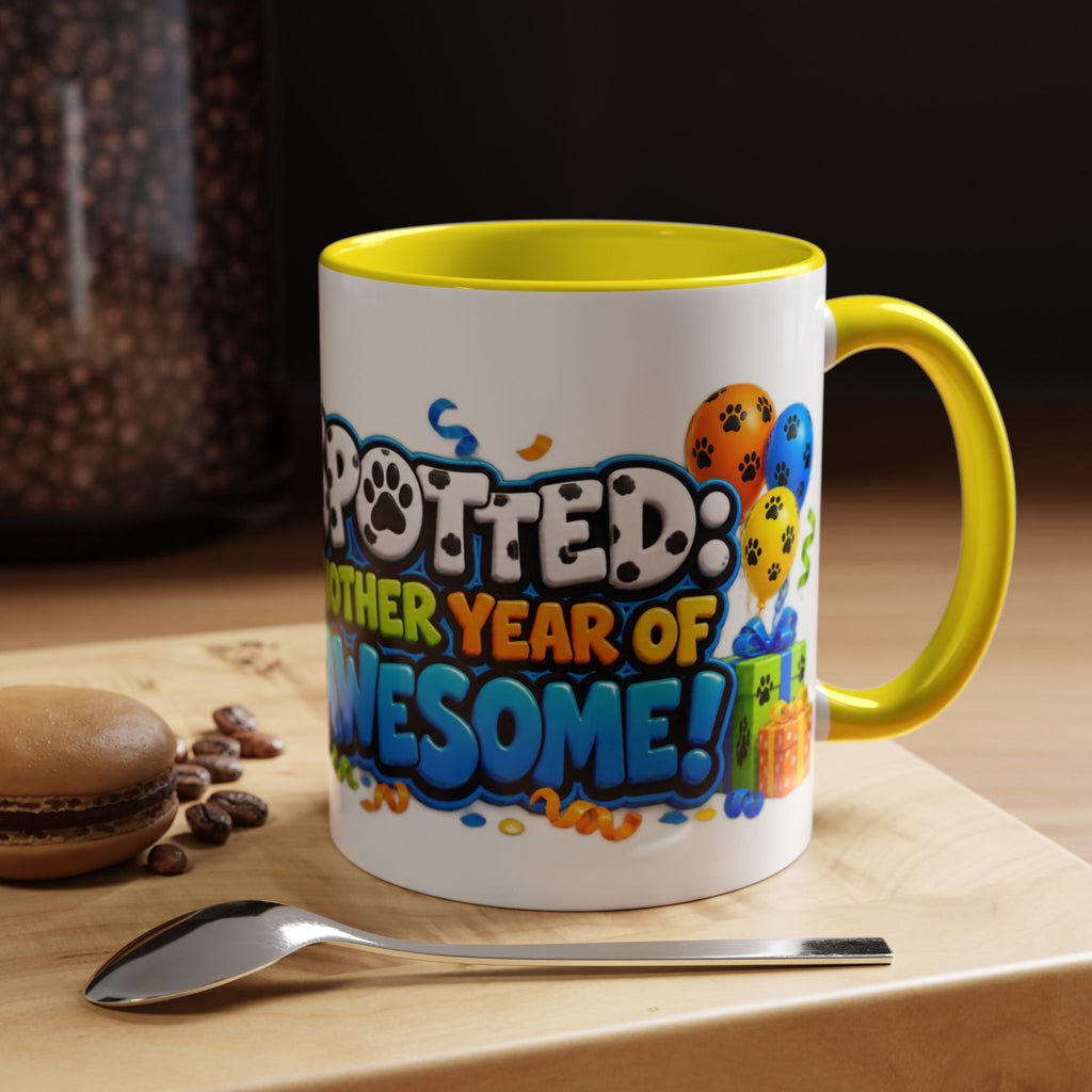 Dalmatian Birthday Mug – Spotted Another Year of Awesome White Coffee Cup
