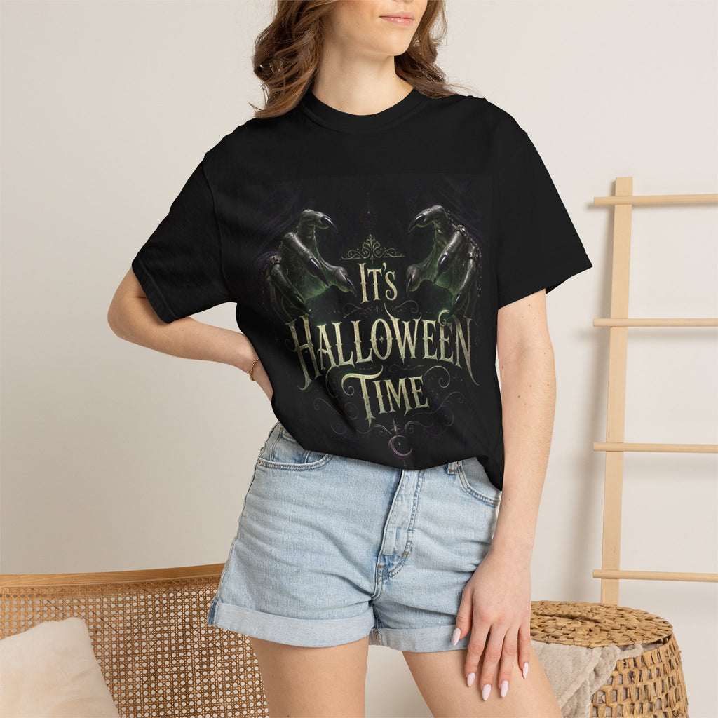 Halloween T-Shirt — "It's Halloween Time" Vintage Gothic Design