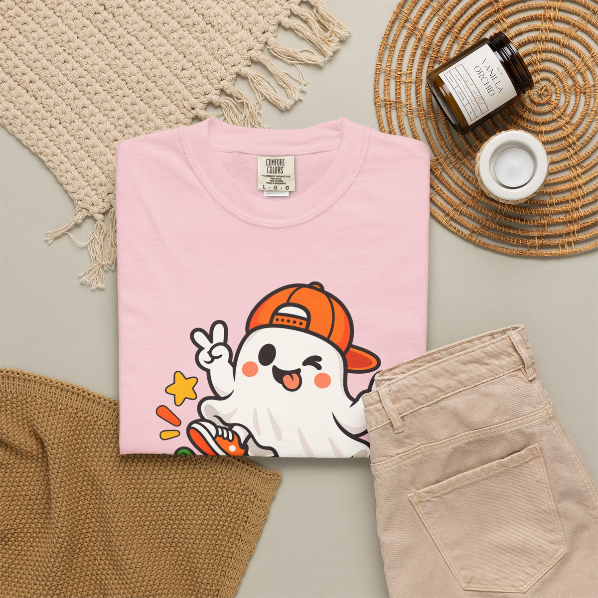 Just Boo It Halloween T-Shirt | Cute Skater Ghost Graphic Tee