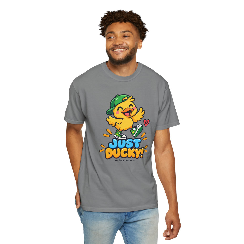 Just Ducky! – Cute Happy Duck Graphic T-Shirt