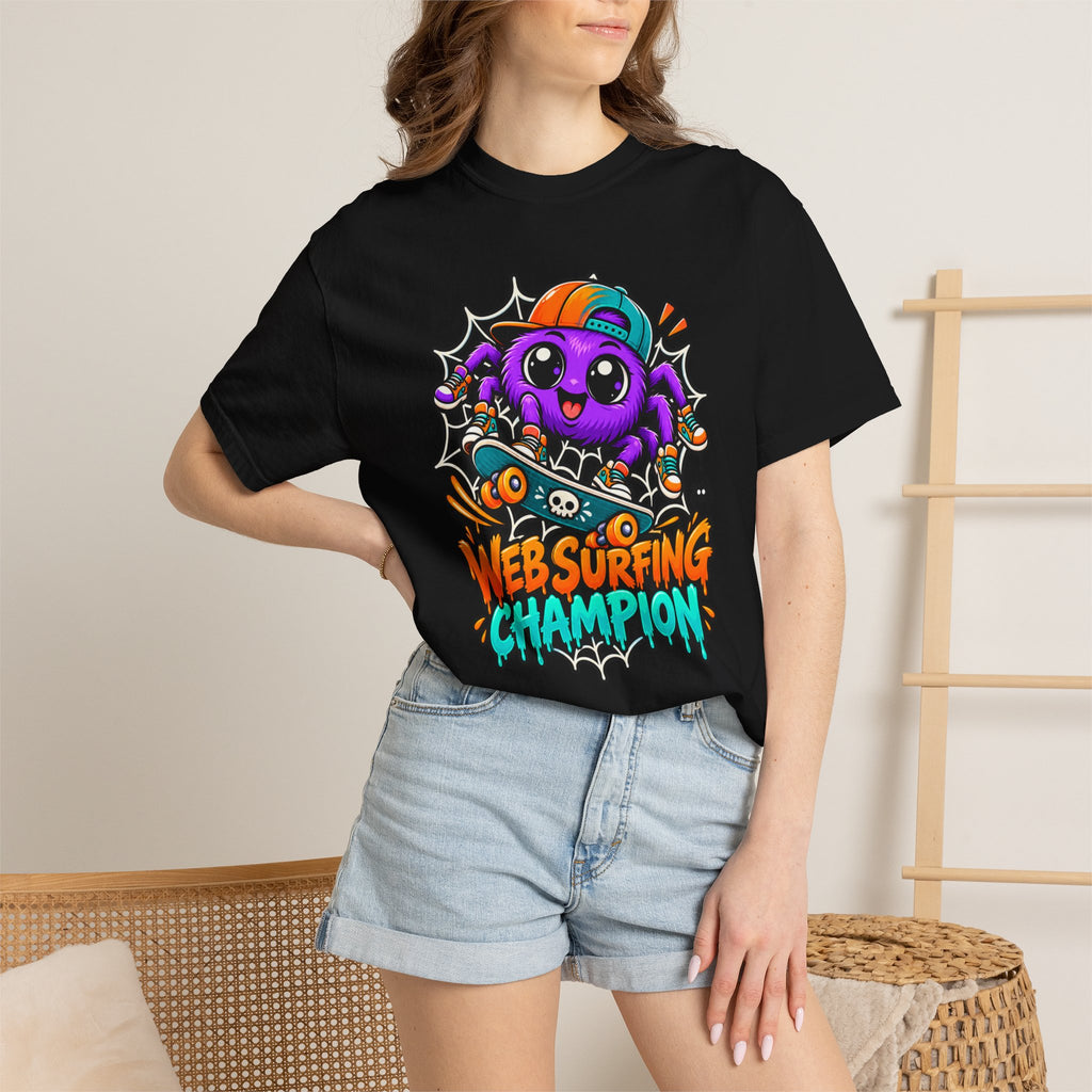 Web Surfing Champion – Cute Halloween Spider T-Shirt