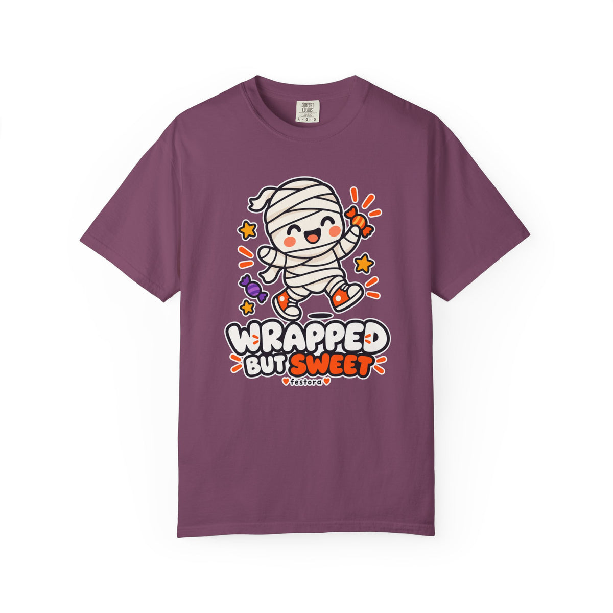 Wrapped but Sweet Halloween T-Shirt | Cute Mummy Graphic Tee