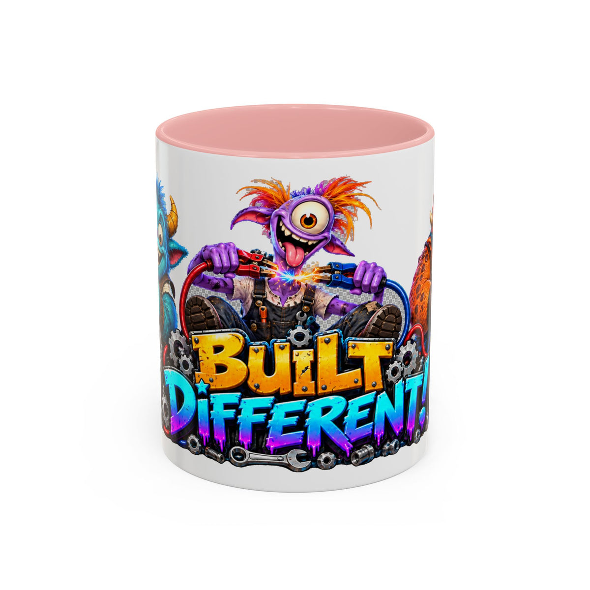 Built Different Monster Workshop Halloween White Mug
