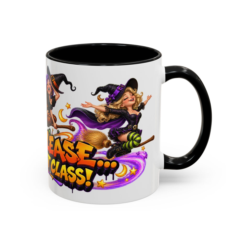 Witch Please I Fly First Class Halloween White Mug