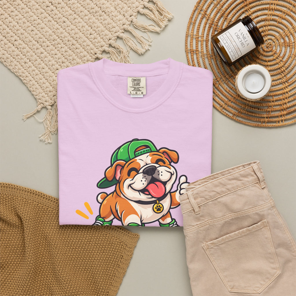 Bark If Happy – Cute Bulldog Graphic T-Shirt