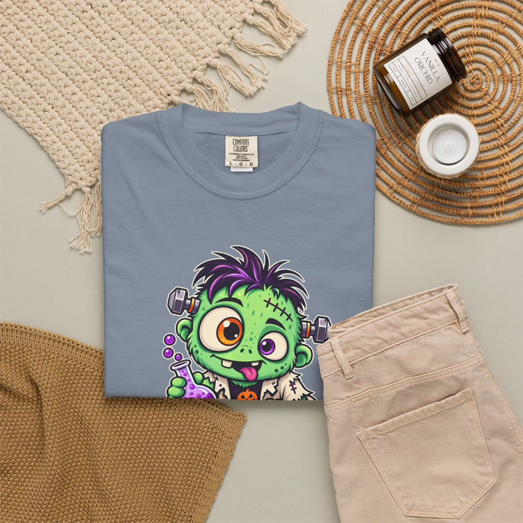 100% Natural. Mostly. – Cute Halloween Lab Monster T-Shirt