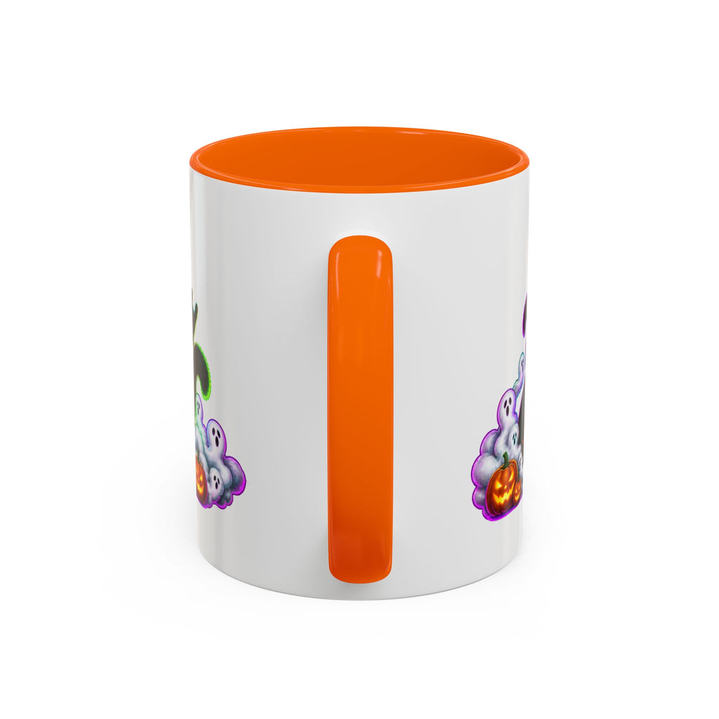 Nine Lives Zero Rules Biker Cats Halloween White Mug