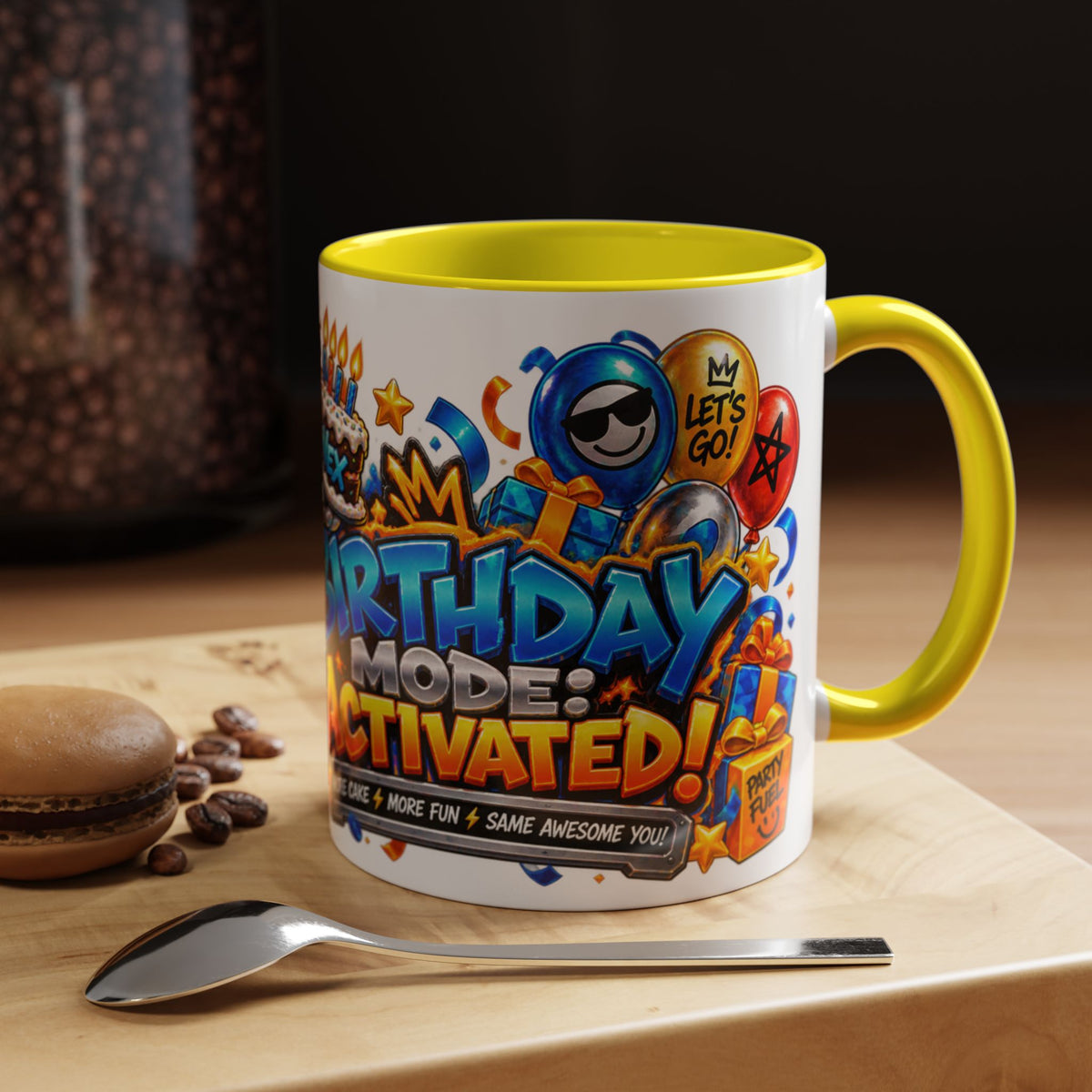 Festora Robot Birthday Mug – Birthday Mode Activated Coffee Cup