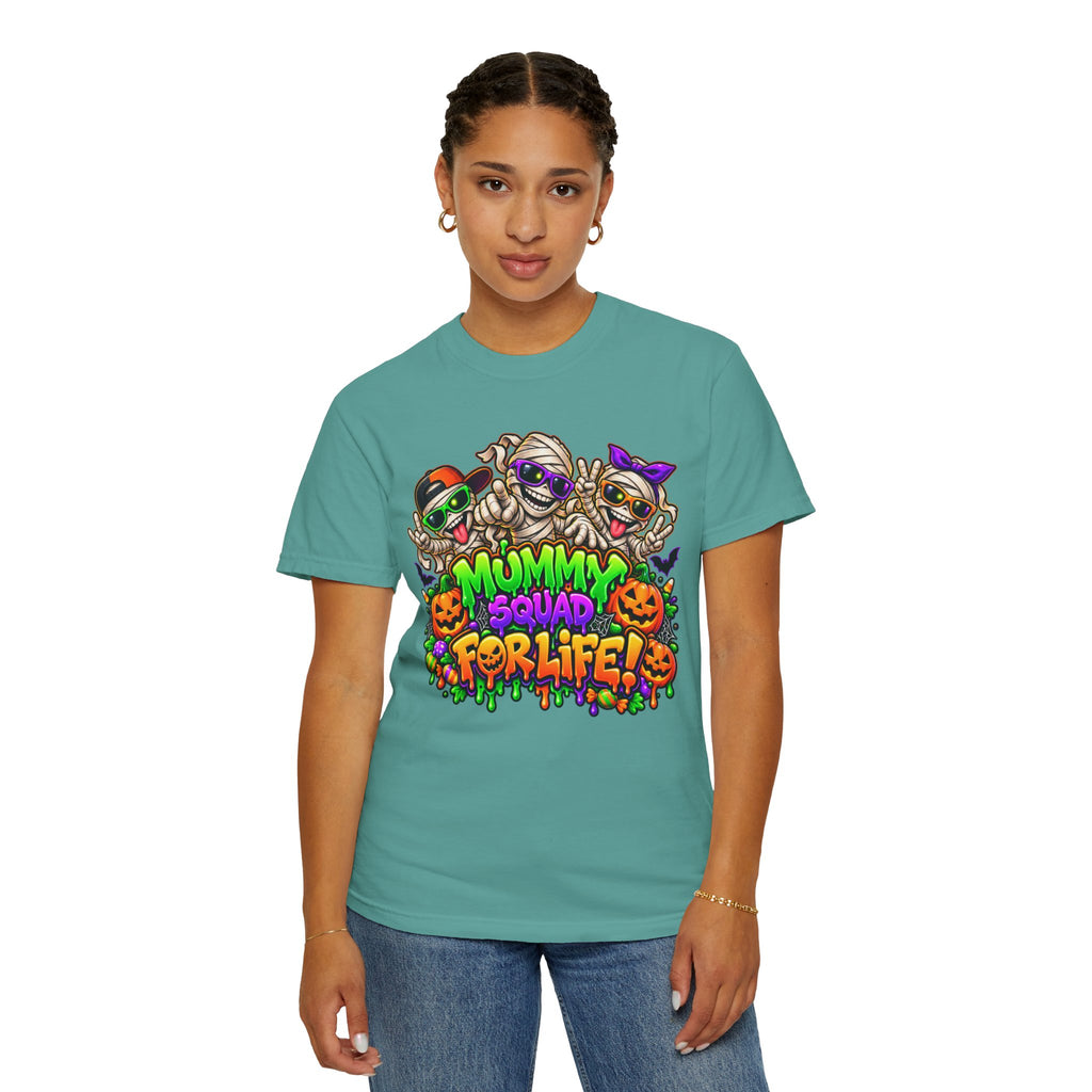 Mummy Squad For Life Halloween T-Shirt – Funny Colorful Mummy Graphic Tee