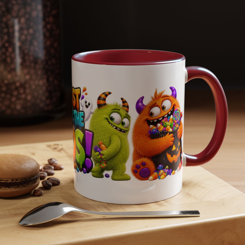 I’m Just Here for the Boos Funny Halloween Monster White Mug