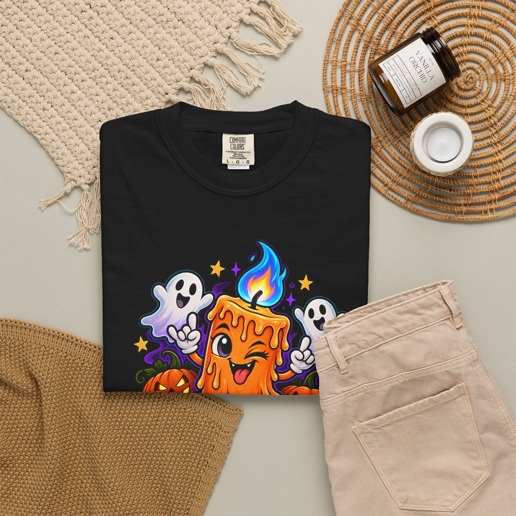 Too Lit to Quit – Funny Halloween Candle T-Shirt