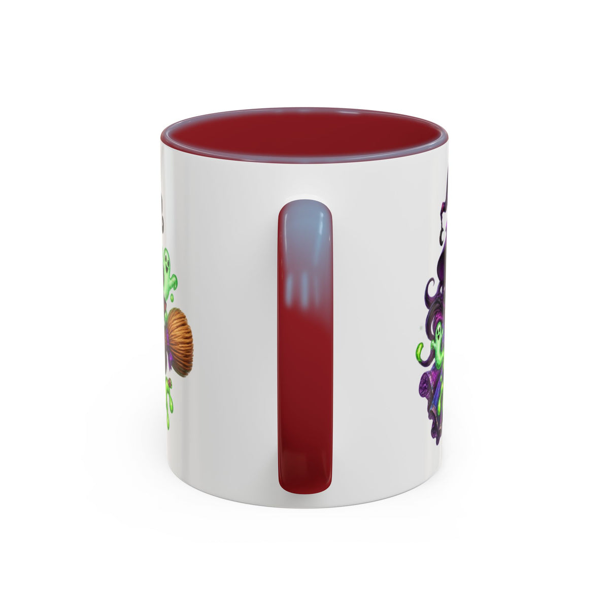 Brewing Up Trouble Witches Halloween White Mug