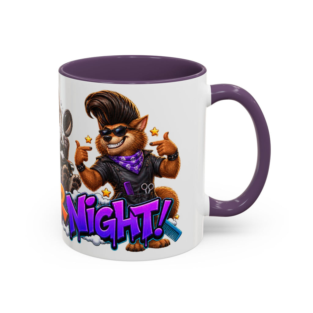 Bad Hair Night Funny Werewolf Barber Halloween White Mug