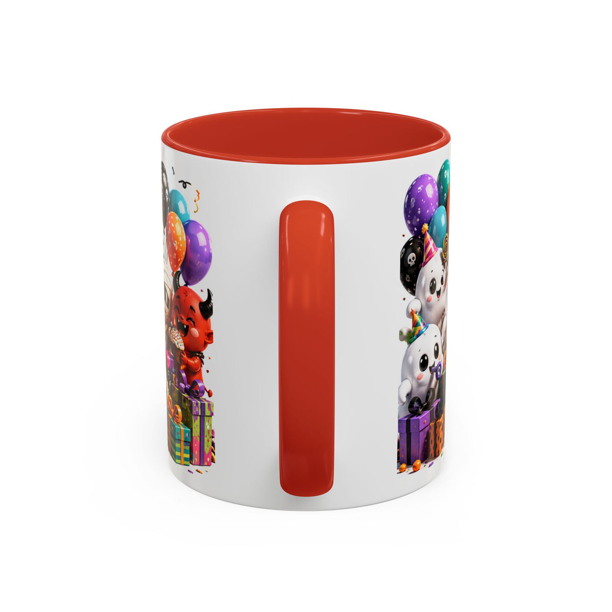 Happy Birthday Accent Coffee Mug — Colorful 3D Birthday Party Design (11/15oz)