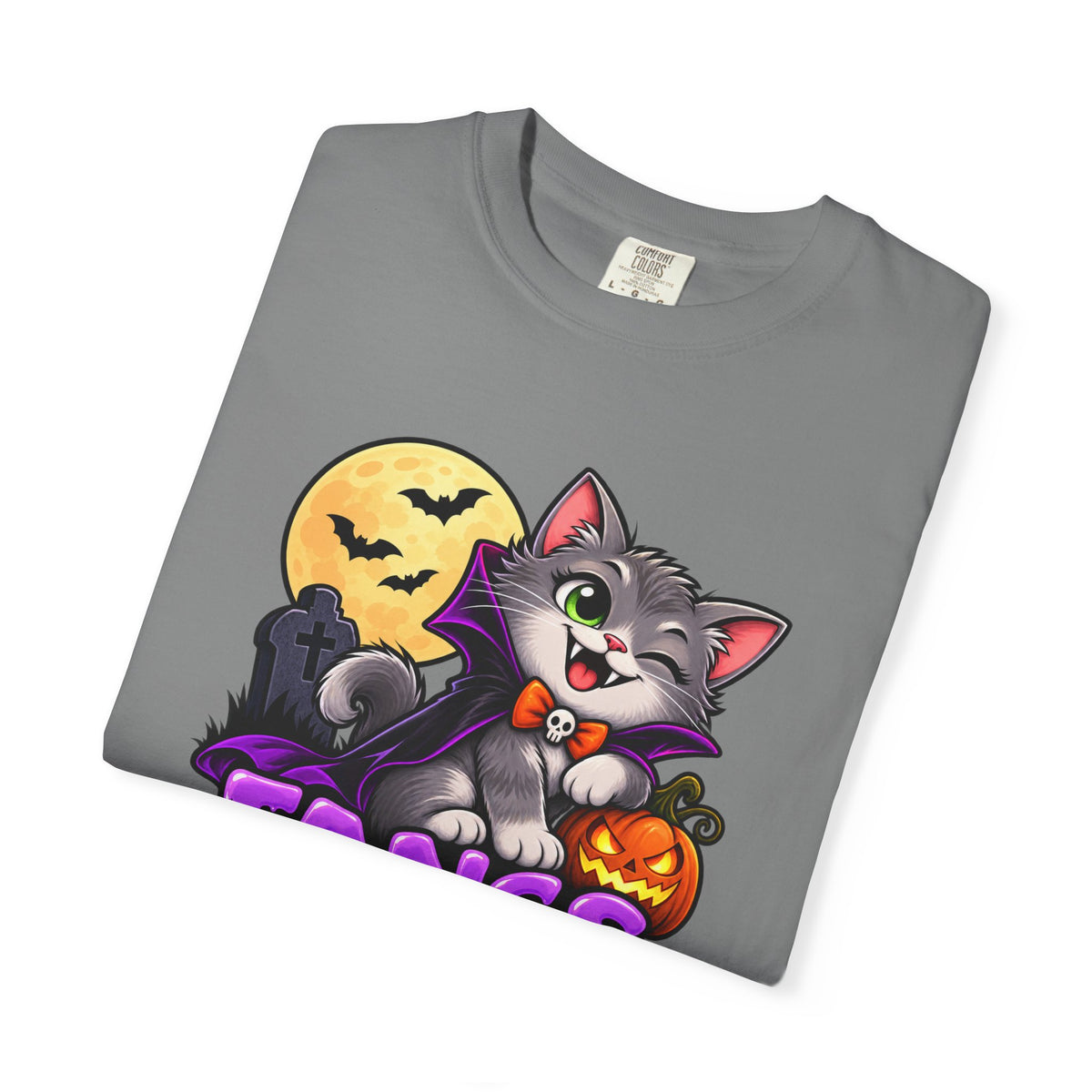 Fangs for Noticing – Cute Vampire Cat Halloween T-Shirt
