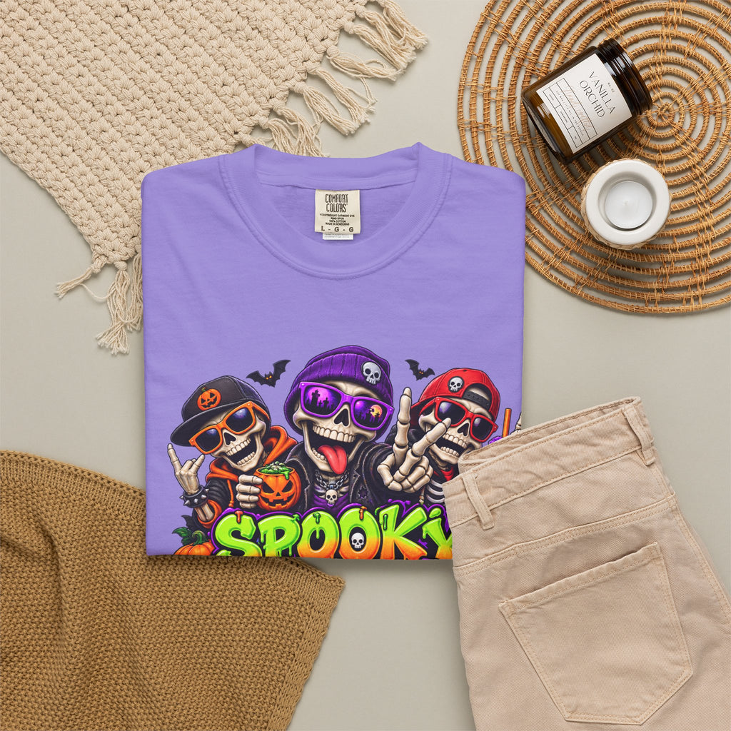 Spooky Crew Halloween T-Shirt – Funny Skeleton Graphic Tee