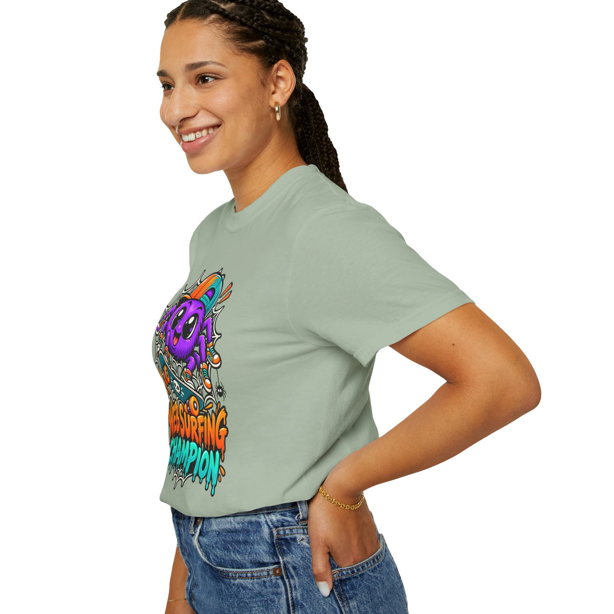 Web Surfing Champion – Cute Halloween Spider T-Shirt