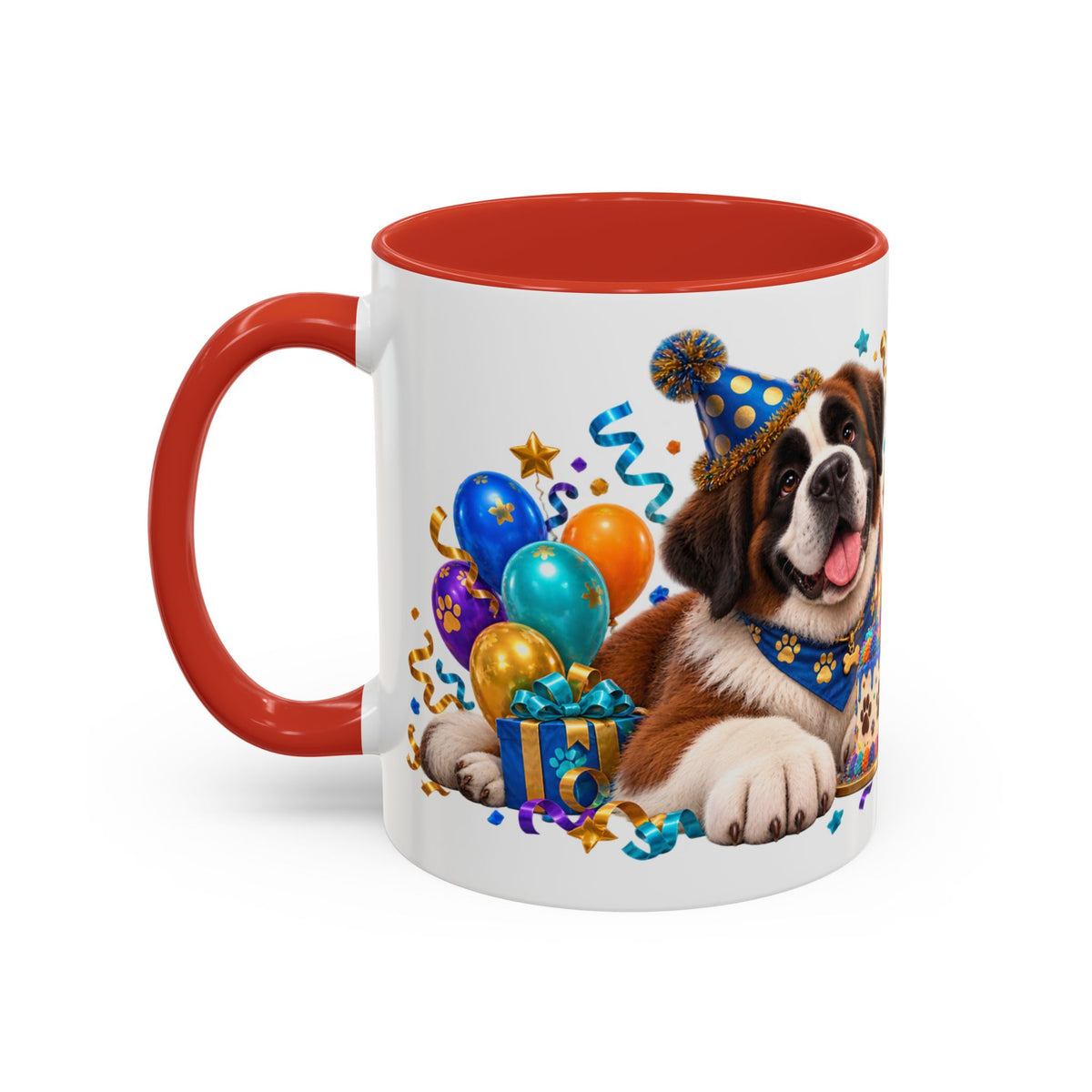 Big Dog Big Wishes Saint Bernard Birthday White Mug