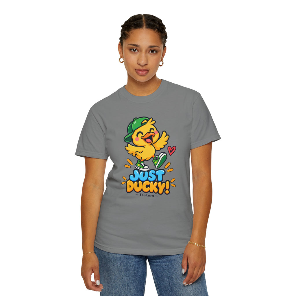 Just Ducky! – Cute Happy Duck Graphic T-Shirt