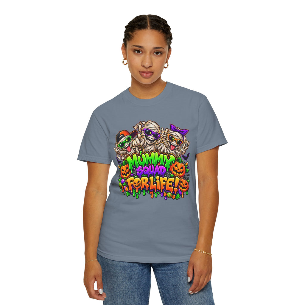Mummy Squad For Life Halloween T-Shirt – Funny Colorful Mummy Graphic Tee