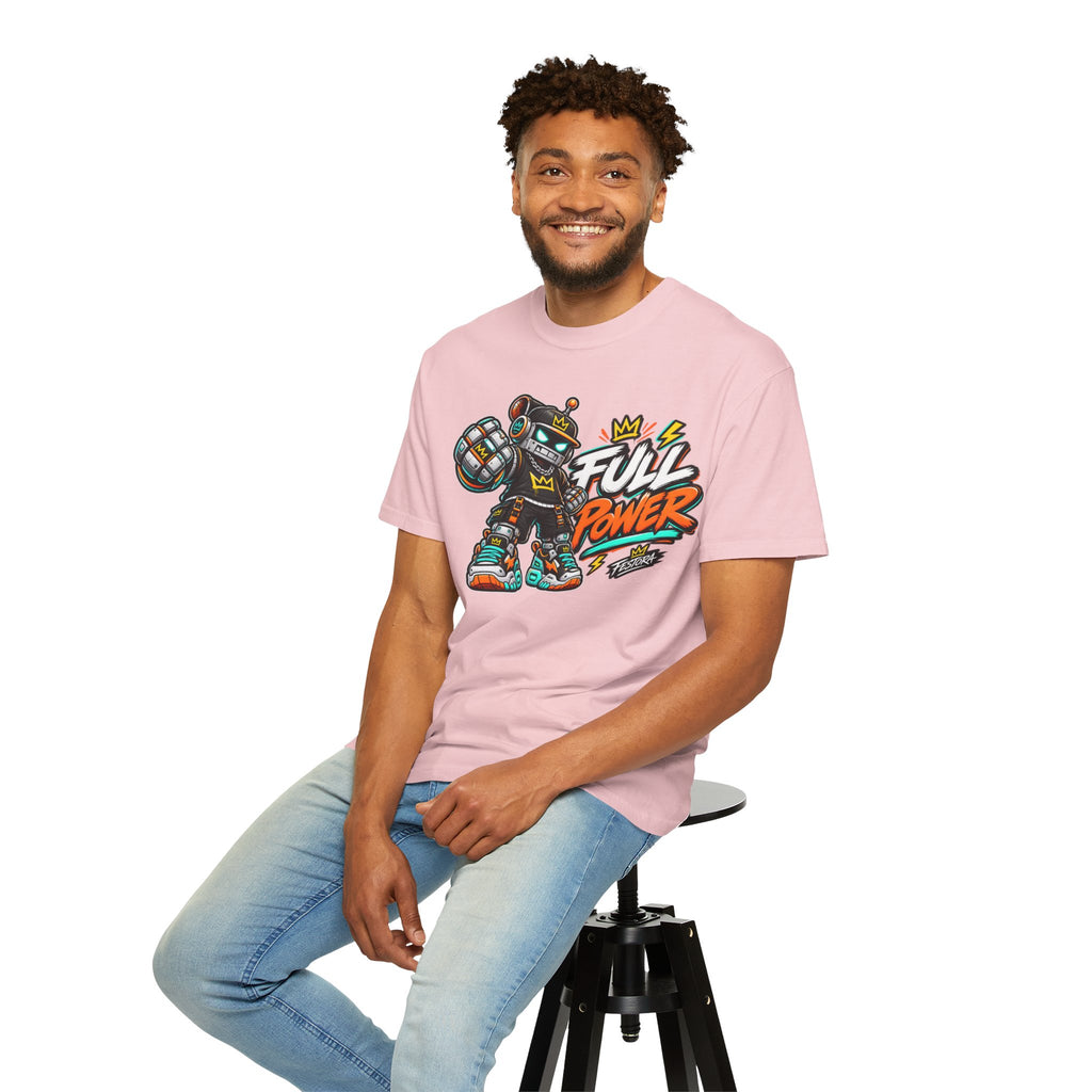 Full Power Robot Graphic T-Shirt — Retro Streetwear Tee