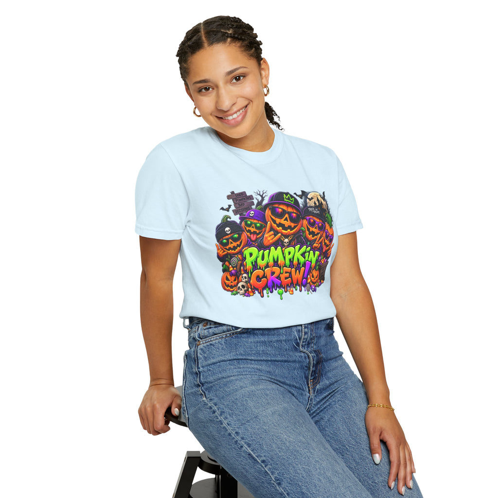 Pumpkin Crew Halloween T-Shirt – Funny Jack O’ Lantern Graphic Tee